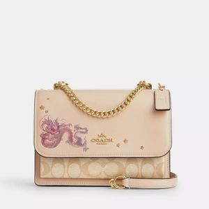 New! Best Seller! Mini Klare Crossbody With Signature Canvas and Dragon